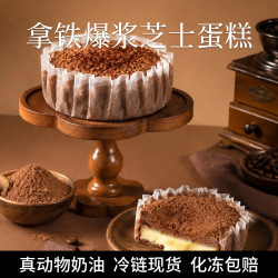 第戎 爆浆芝士蛋糕拿铁160g冰淇淋流心巴斯克蛋糕盒子乳酪小蛋糕（可选其他口味）