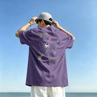 名创优品 2026新款短袖印花T恤夏纯棉男士夏季宽松大码半袖T恤男新款