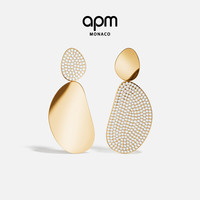 APM Monaco 金黄色Galets个性耳环