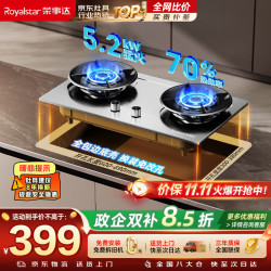 荣事达 JZT-S51G 一级能效70%热效率 天然气 双灶燃气灶