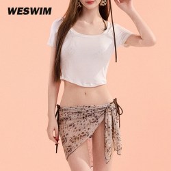 薇斯慕 泳衣女jennie同款豹纹比基尼罩衫防晒帽热辣性感海边沙滩
