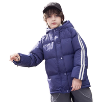 雅鹿 儿童90白鸭绒加厚连帽羽绒服