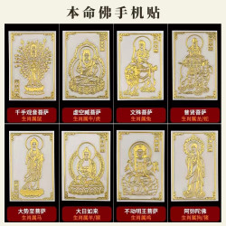 2025蛇年十二生肖本命年属虎虚空藏菩萨属蛇普贤菩萨手机金属贴纸