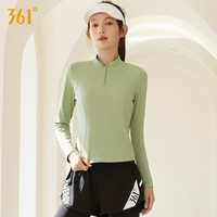 亲子出游：361° 瑜伽服女健身跑步户外运动半拉链透气长袖假两件遮肉长裤套装
