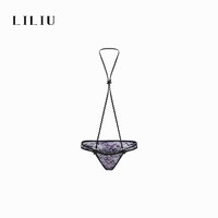 LILIU 纯欲风性感诱惑挂脖内裤女2025新款蕾丝边低腰裤女士三角裤