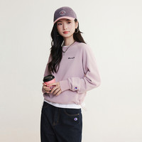 Champion 冠军卫衣女2026秋季新款纯色插肩袖修身休闲圆领套头上衣