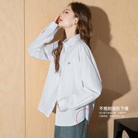 真维斯 精致爱心纯色简约百搭舒适韩系休闲减龄衬衫女