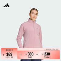 阿迪达斯 摇粒绒户外徒步旅行运动夹克外套女装阿迪达斯山川里TERREX   魔幻紫粉   L