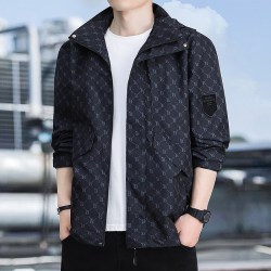 森馬 森马春秋季防风防水冲锋衣男士休闲夹克外套户外风衣登山褂子长袖上衣 黑色 S