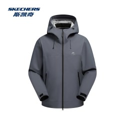 斯凯奇 冲锋衣男秋季新款户外透气防风防水登山服硬壳男士夹克外套