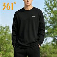 百亿补贴：361° 卫衣男2026春秋季新款休闲运动圆领长袖套头打底衫上衣服