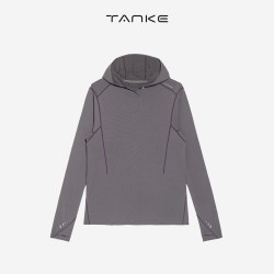 探刻 TANKE轻薄防晒T恤男女同款连帽长袖户外夏季透气速干休闲上衣