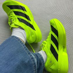 阿迪达斯 跑步系列 ADIZERO ADIOS PRO 4 M 跑步鞋 JR6364亮柠檬黄