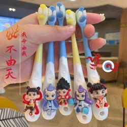 小牛历险记 可爱卡通diy万毛刷儿童换牙期专用软毛牙刷2-10岁护齿护龈刷