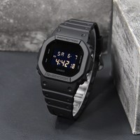 卡西欧 G-SHOCK新款经典小方块 多功能电子手表男女DW-5600UBB-1