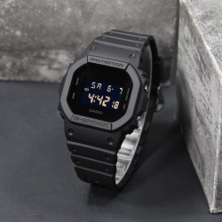 卡西欧 G-SHOCK新款经典小方块 多功能电子手表男女DW-5600UBB-1