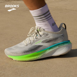 BROOKS ADRENALINE GTS追岚25男鞋缓震跑鞋支撑 蘑菇灰/壁虎绿/蓝色 40