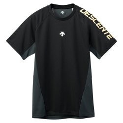 迪桑特 日本直邮DESCENTE 排球服 半袖T恤 DV5SHTX1UB 黑黄