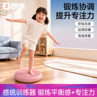 朗威 儿童平衡球瑜伽平衡垫气垫脚踩指压板脚踝核心感统力量训练器材 樱粉色-单个装 34cm
