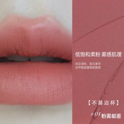 莉肯口红小金管尘色秘境粉雾显白丝滑裸感