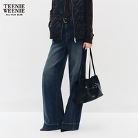 TEENIE WEENIE 软糯阔腿牛仔裤 深蓝色 S