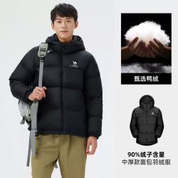 骆驼 小太阳户外羽绒服冬季加厚保暖情侣连帽石墨烯面包服外套