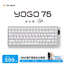 艾泰克 YOGO 75 PRO矮轴机械键盘铝坨坨三模便携静音mac电脑办公专用
