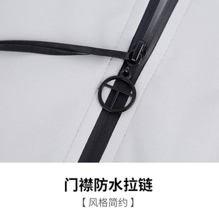 才子 男士中长款防风连帽风衣 灰色 L(170/88A)