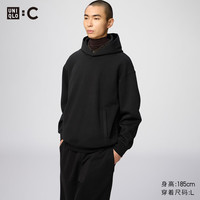 优衣库 宽松连帽卫衣/长袖男女装合作款/运动482309 486124 486124/09黑色 2XL