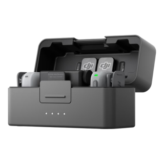 大疆 DJI Mic Mini 2 无线领夹麦克风 两发一收带充电盒+声卡