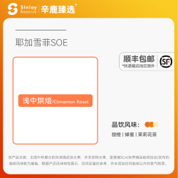 辛鹿咖啡 Sinloy/辛鹿鲜盾保鲜耶加雪菲SOE 埃塞俄比亚精品单品咖啡豆500g