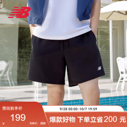 new balance 裤子男款秋季户外潮流百搭运动短裤MS41520 黑色 L