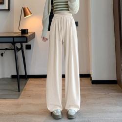 真维斯 糯米裤女秋季慵懒纯色百搭休闲裤女高腰宽松显瘦长裤窄版阔腿裤