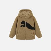 彪马 儿童冬季针织便服羊羔绒外套保暖时尚运动风大logo设计
