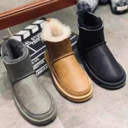 2121男鞋雪地靴牛皮羊毛冬季新款橡胶防滑底男款