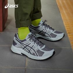 亚瑟士 跑步鞋男鞋缓震运动鞋回弹耐磨跑鞋 GEL-CONTEND 4 黑色/银灰色