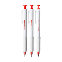 KACO 充能红笔中性笔 0.5mm 红色 霜绯白 3支装