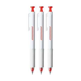 KACO 充能红笔中性笔 0.5mm 红色 霜绯白 3支装