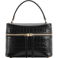 CHARLES & KEITH CK2-80671906 鳄鱼纹手提斜挎包 黑色 S