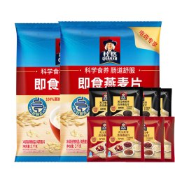 桂格 即食燕麦片1000g*2袋+食养30g*8组合原味早餐