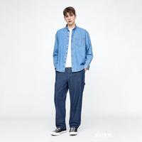 Gap 男装春季款工装无弹中腰柔软宽松阔腿牛仔裤美版683578