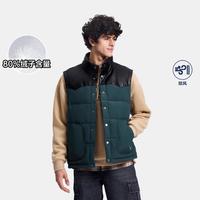 Gap 男装冬款撞色拼接防风立领羽绒服马甲百搭背心637540
