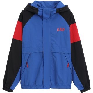 Gap 盖璞 722859 印花logo撞色连帽外套