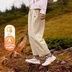 安踏 三防梭织运动裤女春秋户外徒步登山裤子保暖宽松长裤