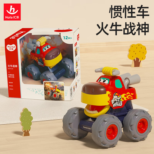 亲子时光：汇乐玩具 395 怪兽惯性越野车 回力车滑行车儿童玩具婴儿宝宝小汽车耐摔 单只装颜色随机生日礼物