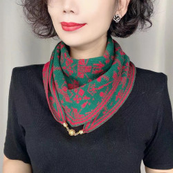 新款磁吸扣三围巾冬季保暖护颈椎懒人围脖时尚气质脖套洋气百搭女