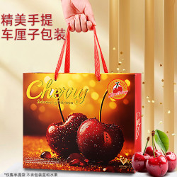梦中车厘子手提袋樱桃袋烫金精品单手提礼袋高端大樱桃包装袋礼袋