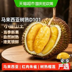 王上榴 马来西亚小品种D101红肉D13朱雀福明榴莲树熟液氮冷冻