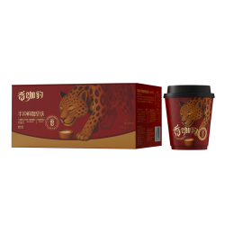 香飘飘 新品香咖豹手冲鲜咖拿铁礼盒装1*6杯整箱冲泡挂耳咖啡饮料