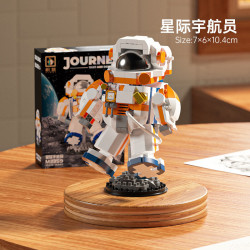 积慧 积木拼装儿童玩具太空航天火箭飞机宇航员空间站模型 星际宇航员515颗粒